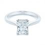  Platinum Platinum Hidden Halo Diamond Engagement Ring - Flat View -  105860 - Thumbnail