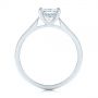 14k White Gold 14k White Gold Hidden Halo Diamond Engagement Ring - Front View -  105860 - Thumbnail