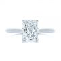 14k White Gold 14k White Gold Hidden Halo Diamond Engagement Ring - Top View -  105860 - Thumbnail