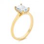 18k Yellow Gold 18k Yellow Gold Hidden Halo Diamond Engagement Ring - Three-Quarter View -  105860 - Thumbnail
