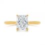 18k Yellow Gold 18k Yellow Gold Hidden Halo Diamond Engagement Ring - Top View -  105860 - Thumbnail