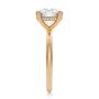 18k Rose Gold 18k Rose Gold Hidden Halo Round Diamond Engagement Ring - Side View -  107732 - Thumbnail