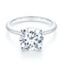  Platinum Platinum Hidden Halo Round Diamond Engagement Ring - Flat View -  107732 - Thumbnail
