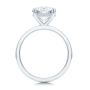  Platinum Platinum Hidden Halo Round Diamond Engagement Ring - Front View -  107732 - Thumbnail
