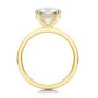 14k Yellow Gold Hidden Halo Round Diamond Engagement Ring - Front View -  107732 - Thumbnail