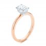  14K Gold Hidden Halo Two-tone Diamond Engagement Ring - Three-Quarter View -  105376 - Thumbnail