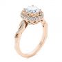 14k Rose Gold 14k Rose Gold Infinity Diamond Halo Engagement Ring - Three-Quarter View -  105796 - Thumbnail