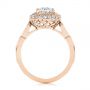 14k Rose Gold 14k Rose Gold Infinity Diamond Halo Engagement Ring - Front View -  105796 - Thumbnail