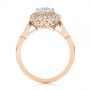 18k Rose Gold 18k Rose Gold Infinity Diamond Halo Engagement Ring - Front View -  105796 - Thumbnail