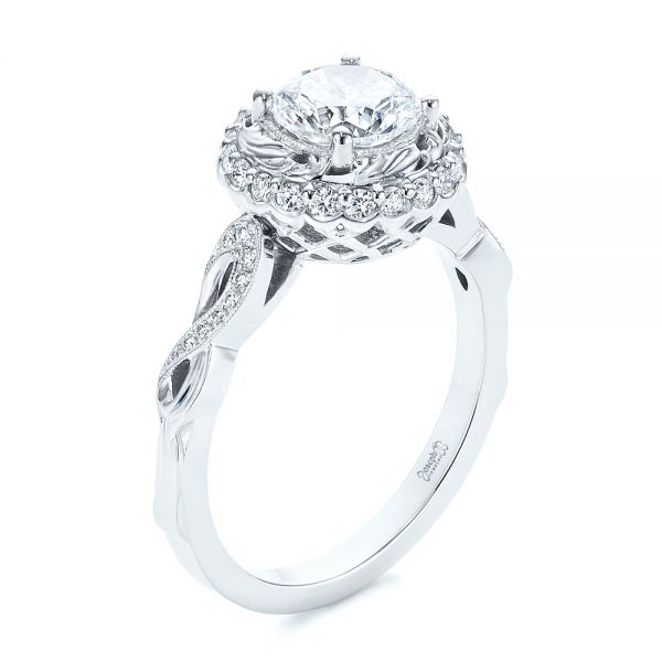 Infinity Diamond Halo Engagement Ring - Image