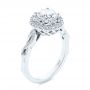 18k White Gold 18k White Gold Infinity Diamond Halo Engagement Ring - Three-Quarter View -  105796 - Thumbnail