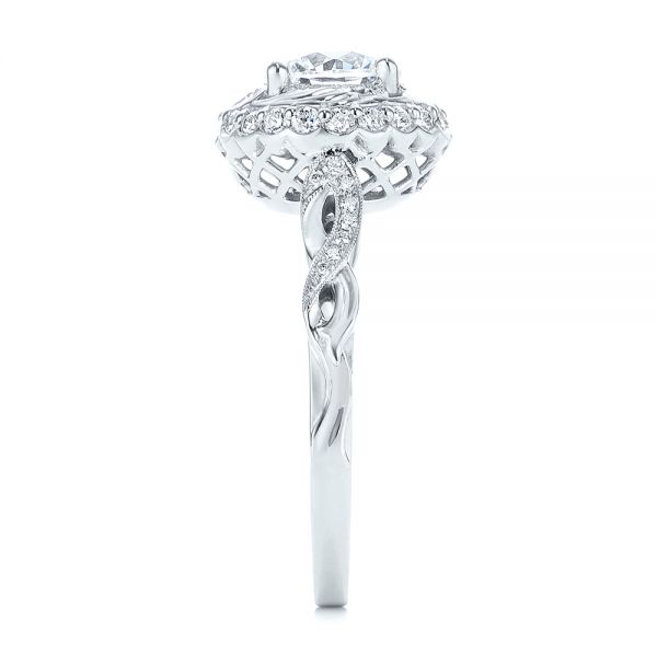 Infinity Diamond Halo Engagement Ring - Image