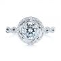 18k White Gold 18k White Gold Infinity Diamond Halo Engagement Ring - Top View -  105796 - Thumbnail