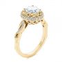 14k Yellow Gold 14k Yellow Gold Infinity Diamond Halo Engagement Ring - Three-Quarter View -  105796 - Thumbnail