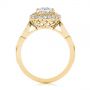 14k Yellow Gold 14k Yellow Gold Infinity Diamond Halo Engagement Ring - Front View -  105796 - Thumbnail