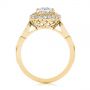 18k Yellow Gold 18k Yellow Gold Infinity Diamond Halo Engagement Ring - Front View -  105796 - Thumbnail