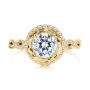 14k Yellow Gold 14k Yellow Gold Infinity Diamond Halo Engagement Ring - Top View -  105796 - Thumbnail
