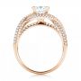 14k Rose Gold 14k Rose Gold Intertwined Diamond Engagement Ring - Front View -  103080 - Thumbnail