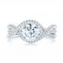  Platinum Platinum Intertwined Diamond Engagement Ring - Top View -  103080 - Thumbnail