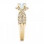 18k Yellow Gold 18k Yellow Gold Intertwined Diamond Engagement Ring - Side View -  103080 - Thumbnail