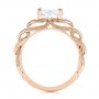 14k Rose Gold 14k Rose Gold Intertwined Solitaire Diamond Engagement Ring - Front View -  104088 - Thumbnail