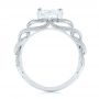 18k White Gold Intertwined Solitaire Diamond Engagement Ring - Front View -  104088 - Thumbnail