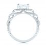  Platinum Platinum Intertwined Solitaire Diamond Engagement Ring - Front View -  104088 - Thumbnail