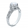  Platinum Platinum Knife Edge Diamond Engagement Ring - Vanna K - Three-Quarter View -  100105 - Thumbnail
