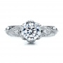 Platinum Platinum Knife Edge Diamond Engagement Ring - Vanna K - Top View -  100105 - Thumbnail