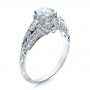  18K Gold Knife Edge Engagement Ring - Vanna K - Three-Quarter View -  100062 - Thumbnail