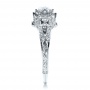  18K Gold Knife Edge Engagement Ring - Vanna K - Side View -  100062 - Thumbnail