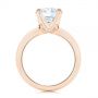 14k Rose Gold 14k Rose Gold Knife Edge Solitaire Diamond Engagement Ring - Front View -  105202 - Thumbnail