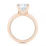 14k Rose Gold 14k Rose Gold Knife Edge Solitaire Diamond Engagement Ring - Front View -  105202 - Thumbnail