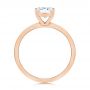 18k Rose Gold 18k Rose Gold Knife Edge Solitaire Diamond Engagement Ring - Front View -  105918 - Thumbnail