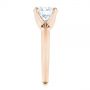 14k Rose Gold 14k Rose Gold Knife Edge Solitaire Diamond Engagement Ring - Side View -  105202 - Thumbnail