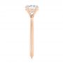 14k Rose Gold 14k Rose Gold Knife Edge Solitaire Diamond Engagement Ring - Side View -  105918 - Thumbnail