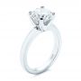 18k White Gold 18k White Gold Knife Edge Solitaire Diamond Engagement Ring - Three-Quarter View -  105202 - Thumbnail