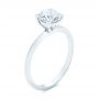  Platinum Platinum Knife Edge Solitaire Diamond Engagement Ring - Three-Quarter View -  105918 - Thumbnail