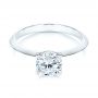  Platinum Platinum Knife Edge Solitaire Diamond Engagement Ring - Flat View -  105918 - Thumbnail