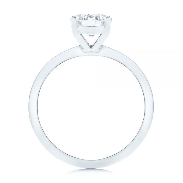 14k White Gold 14k White Gold Knife Edge Solitaire Diamond Engagement Ring - Front View -  105918