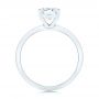 14k White Gold Knife Edge Solitaire Diamond Engagement Ring - Front View -  105918 - Thumbnail