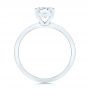 14k White Gold 14k White Gold Knife Edge Solitaire Diamond Engagement Ring - Front View -  105918 - Thumbnail