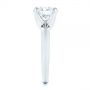  Platinum Knife Edge Solitaire Diamond Engagement Ring - Side View -  105202 - Thumbnail