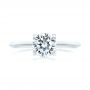 14k White Gold 14k White Gold Knife Edge Solitaire Diamond Engagement Ring - Top View -  105918 - Thumbnail