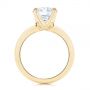 18k Yellow Gold 18k Yellow Gold Knife Edge Solitaire Diamond Engagement Ring - Front View -  105202 - Thumbnail