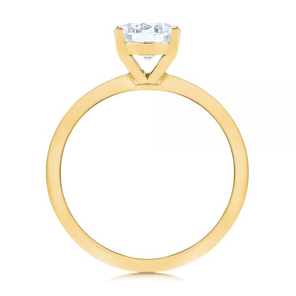14k Yellow Gold 14k Yellow Gold Knife Edge Solitaire Diamond Engagement Ring - Front View -  105918