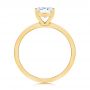 18k Yellow Gold 18k Yellow Gold Knife Edge Solitaire Diamond Engagement Ring - Front View -  105918 - Thumbnail