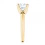 18k Yellow Gold 18k Yellow Gold Knife Edge Solitaire Diamond Engagement Ring - Side View -  105202 - Thumbnail