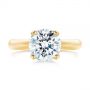 14k Yellow Gold 14k Yellow Gold Knife Edge Solitaire Diamond Engagement Ring - Top View -  105202 - Thumbnail
