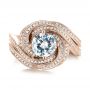 14k Rose Gold 14k Rose Gold Knot Diamond Engagement Ring - Top View -  104115 - Thumbnail